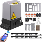 VEVOR Sliding Gate Opener, 1800 KG 4 m, Automatic Sliding Gate with 4 Remote Controllers & APP Control, Electric Rolling Driveway Slide Gate Motor, Complete Gate Operator Hardware Security System Kit