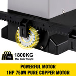 VEVOR Sliding Gate Opener, 1800 KG 5 m, Automatic Sliding Gate with 4 Remote Controllers & APP Control, Electric Rolling Driveway Slide Gate Motor, Complete Gate Operator Hardware Security System Kit