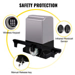 VEVOR Sliding Gate Opener, 1800 KG 5 m, Automatic Sliding Gate with 4 Remote Controllers & APP Control, Electric Rolling Driveway Slide Gate Motor, Complete Gate Operator Hardware Security System Kit
