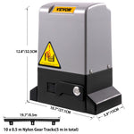 VEVOR Sliding Gate Opener, 1800 KG 5 m, Automatic Sliding Gate with 4 Remote Controllers & APP Control, Electric Rolling Driveway Slide Gate Motor, Complete Gate Operator Hardware Security System Kit
