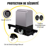 VEVOR Sliding Gate Opener, 1800 KG 7 m, Automatic Sliding Gate with 4 Remote Controllers & APP Control, Electric Rolling Driveway Slide Gate Motor, Complete Gate Operator Hardware Security System Kit