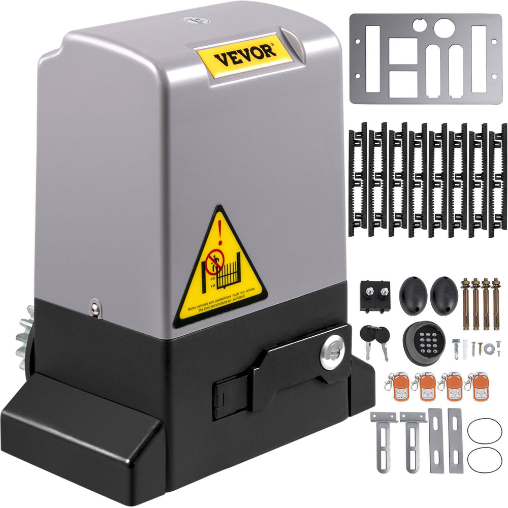 VEVOR Sliding Gate Opener, 1800 KG 8 m, Automatic Sliding Gate with 4 Remote Controllers & APP Control, Electric Rolling Driveway Slide Gate Motor, Complete Gate Operator Hardware Security System Kit