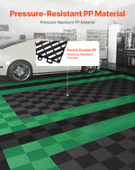 VEVOR Interlocking Drainage Mat, 12” x 12” Modular Interlocking Cushion, 24 Pcs Splicing Drainage Mats, Non-Slip Black PP Drainage Floor Tile and Shower Mat, for Garage, Garden, Kitchen & Outdoor