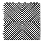 VEVOR Interlocking Drainage Mat, 12” x 12” Modular Interlocking Cushion, 24 Pcs Splicing Drainage Mats, Non-Slip Black PP Drainage Floor Tile and Shower Mat, for Garage, Garden, Kitchen & Outdoor