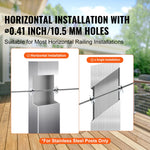 VEVOR 51Pack Cable Railing Kit 3.2mm Wheel Protector Sleeves, Bundle with Black Invisible 3.2mm Swage Tensioner and Terminal, Cable Railing Post Safeguard Covers for 0.41inch Horizontal Hole Post