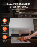 VEVOR Electric Pizza Oven for Countertops, 12-inch, 1500W, with Temp Control & 0-60 Min Timer, Even Baking Technology & Easy Clean Crumb Tray, Ideal for Both Commercial & Home Kitchens