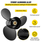 VEVOR Outboard Propeller, Replace for OEM 3817469, 3-Blade 14 1/4 x 21 Pitch Aluminium Boat Propeller, Compatible with Volvo Penta SX Drive All Models, with 19 Tooth Splines, RH