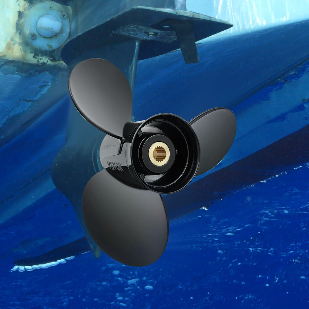VEVOR Outboard Propeller, Replace for OEM 3817469, 3-Blade 14 1/4 x 21 Pitch Aluminium Boat Propeller, Compatible with Volvo Penta SX Drive All Models, with 19 Tooth Splines, RH