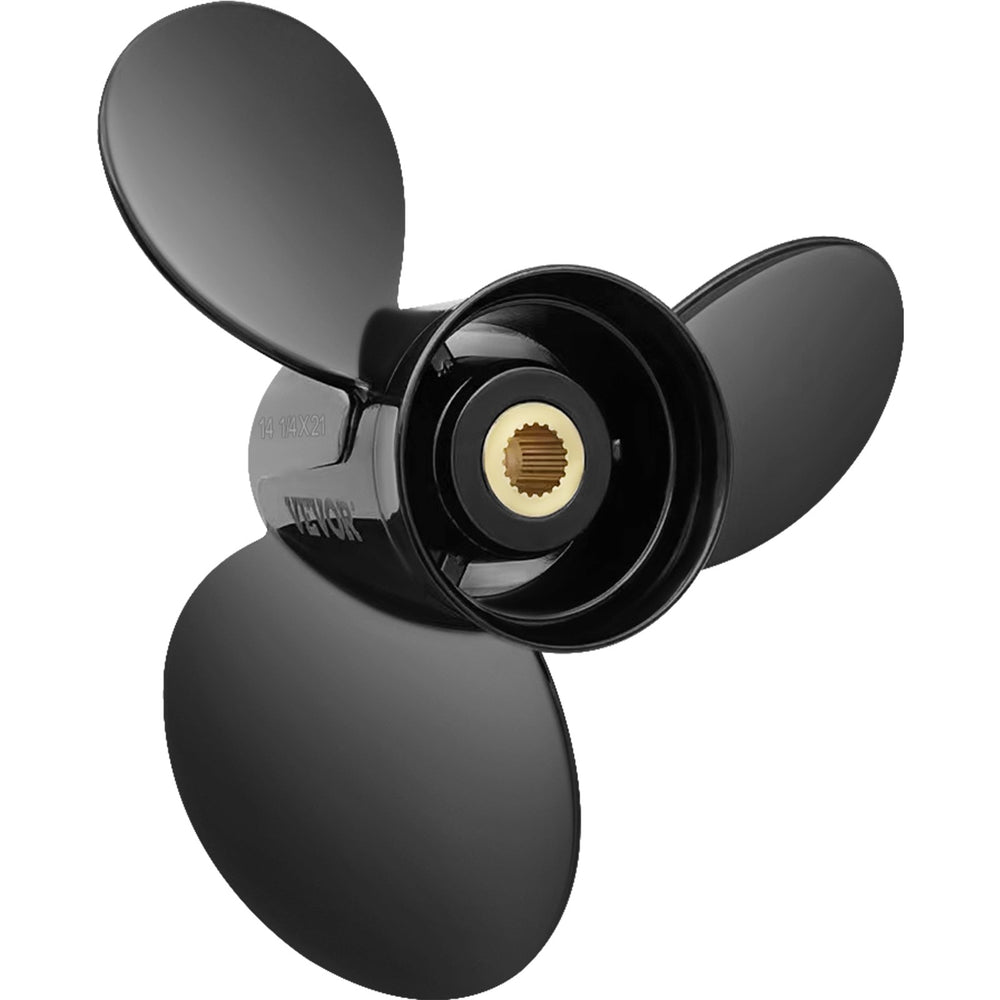 VEVOR Outboard Propeller, Replace for OEM 3817469, 3-Blade 14 1/4 x 21 Pitch Aluminium Boat Propeller, Compatible with Volvo Penta SX Drive All Models, with 19 Tooth Splines, RH