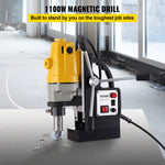 VEVOR 1100W Magnetic Drill Press 12000 N Magnet Force w/6 pcs HSS Annular Cutter Bits