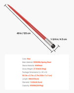 VEVOR Hay Spear 49" Bale Spear 4500 lbs Capacity, Bale Spike Quick Attach Square Hay Bale Spears 1 3/4" wide, Red Coated Bale Forks, Bale Hay Spike with Hex Nut & Sleeve for Buckets Tractors Loaders