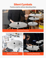VEVOR Low Volume Cymbal Pack 4 Pieces 350/400/455/505 mm (14/16/18/20 Inches) Alloy Cymbals for Drum