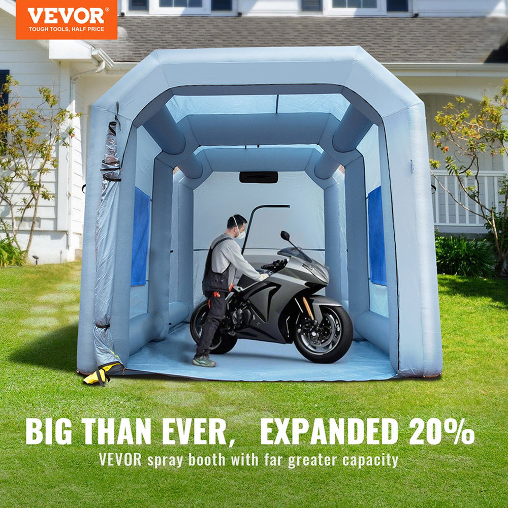 VEVOR Inflatable Spray Booth Car Paint Tent 396 cm x 305 cm x 274 cm Filter System Blower 950W