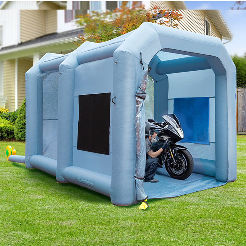 VEVOR Inflatable Spray Booth Car Paint Tent 396 cm x 305 cm x 274 cm Filter System Blower 950W
