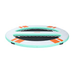 VEVOR Inflatable Floating Dock, 3.05x2.44 M Round Inflatable Dock Platform, Non-Slip Water Air Mat with Portable Carrying Bag & Detachable Ladder, Float Water Platform Island Raft for Pool Beach Ocean