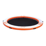 VEVOR Inflatable Floating Dock, 3.05M Inflatable Dock Platform, Non-Slip Water Air Mat with Portable Carrying Bag & Detachable Ladder, Floating Water Platform Island Raft for Pool Beach Ocean, Orange