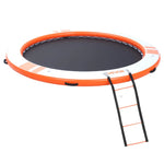 VEVOR Inflatable Floating Dock, 3.05M Inflatable Dock Platform, Non-Slip Water Air Mat with Portable Carrying Bag & Detachable Ladder, Floating Water Platform Island Raft for Pool Beach Ocean, Orange