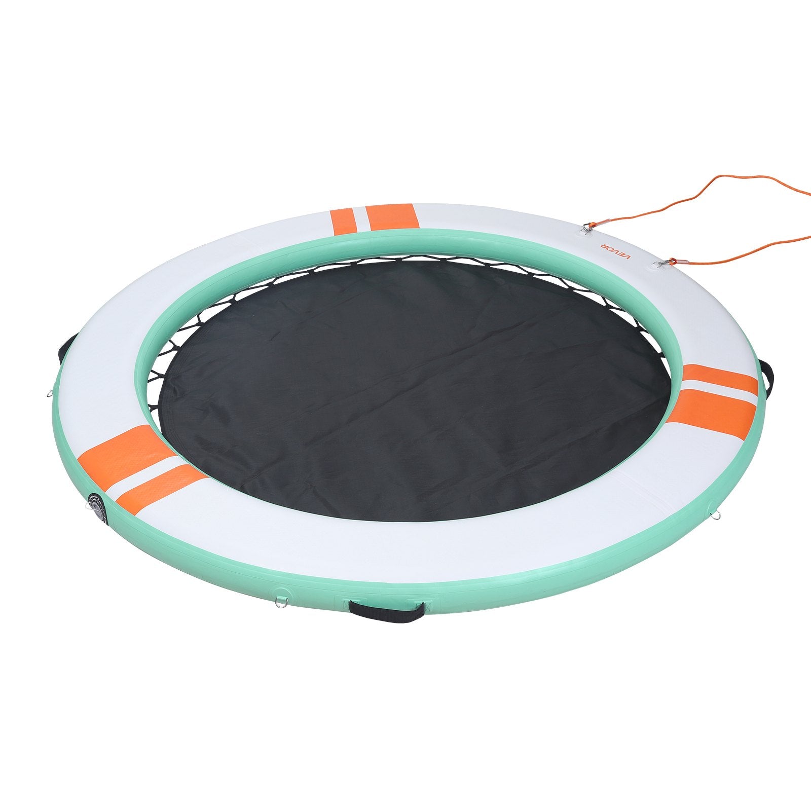 VEVOR Inflatable Floating Dock, 3.05 M Round Inflatable Dock Platform, Non-Slip Water Floating Dock Mat with Portable Carrying Bag & Detachable Ladder, Float Platform Island Raft for Pool Beach Ocean