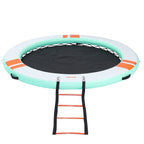 VEVOR Inflatable Floating Dock, 3.05 M Round Inflatable Dock Platform, Non-Slip Water Floating Dock Mat with Portable Carrying Bag & Detachable Ladder, Float Platform Island Raft for Pool Beach Ocean