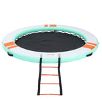 VEVOR Inflatable Floating Dock, 3.05 M Round Inflatable Dock Platform, Non-Slip Water Floating Dock Mat with Portable Carrying Bag & Detachable Ladder, Float Platform Island Raft for Pool Beach Ocean