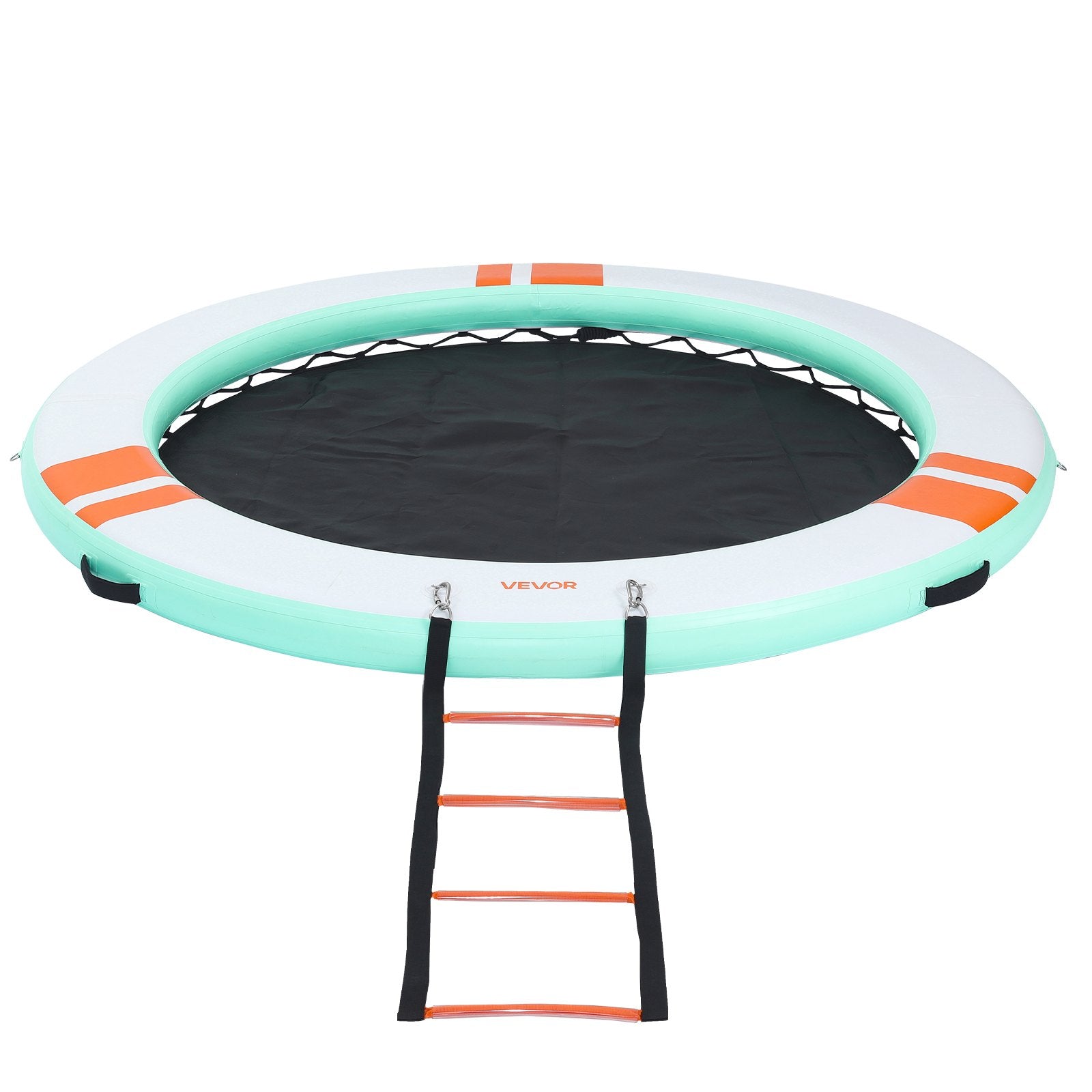 VEVOR Inflatable Floating Dock, 3.05 M Round Inflatable Dock Platform, Non-Slip Water Floating Dock Mat with Portable Carrying Bag & Detachable Ladder, Float Platform Island Raft for Pool Beach Ocean