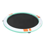 VEVOR Inflatable Floating Dock, 3.66 M Round Inflatable Dock Platform, Non-Slip Water Air Mat with Portable Carrying Bag and Detachable Ladder, Floating Water Platform Island Raft for Pool Beach Ocean