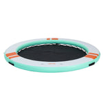 VEVOR Inflatable Floating Dock, 3.66 M Round Inflatable Dock Platform, Non-Slip Water Air Mat with Portable Carrying Bag and Detachable Ladder, Floating Water Platform Island Raft for Pool Beach Ocean
