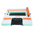 VEVOR Inflatable Floating Dock, 2.44 x 1.83 M Inflatable Dock Platform, Non-Slip Water Air Mat with Portable Carrying Bag & Detachable Ladder, Floating Water Platform Island Raft for Pool Beach Ocean