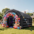 VEVOR Inflatable Nightclub, 5 x 4 x 3.8 m Inflatable Party Tent with 680W Blower & Sandbag, Ventilated Blow up Night Club with 2 Windows, Air Cube House for Event Birthday Wedding Party