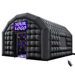 VEVOR Inflatable Nightclub, 5 x 4 x 3.8 m Inflatable Party Tent with 680W Blower & Sandbag, Ventilated Blow up Night Club with 2 Windows, Air Cube House for Event Birthday Wedding Party