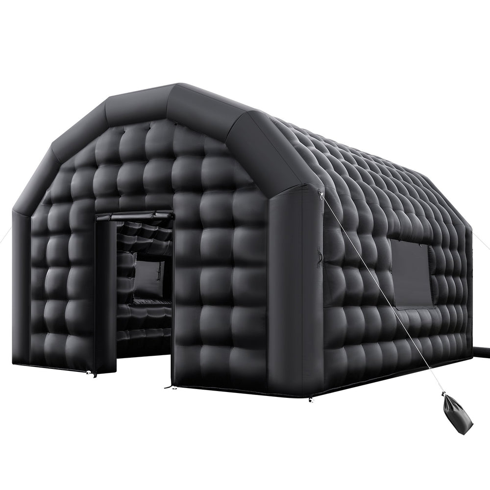 VEVOR Inflatable Nightclub, 5 x 4 x 3.8 m Inflatable Party Tent with 680W Blower & Sandbag, Ventilated Blow up Night Club with 2 Windows, Air Cube House for Event Birthday Wedding Party