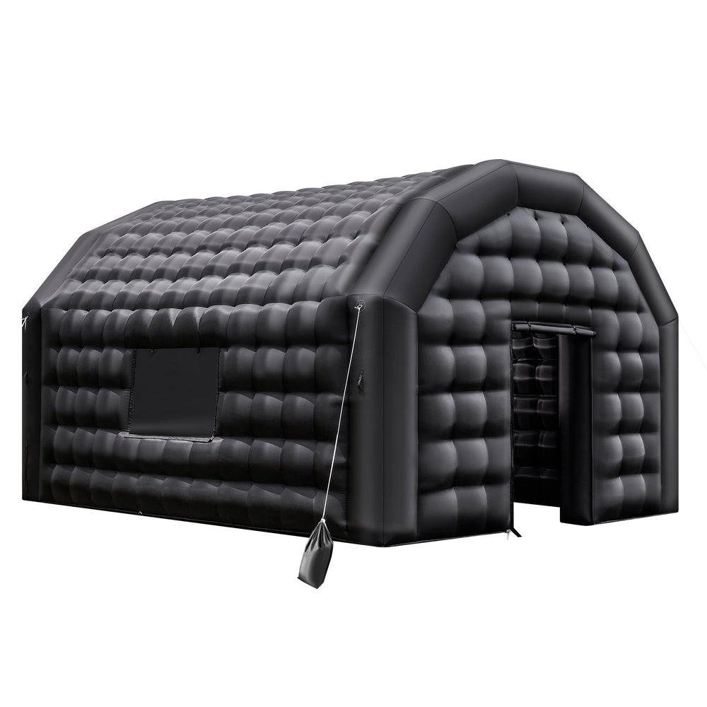 VEVOR Inflatable Nightclub, 5 x 4 x 3.8 m Inflatable Party Tent with 680W Blower & Sandbag, Ventilated Blow up Night Club with 2 Windows, Air Cube House for Event Birthday Wedding Party
