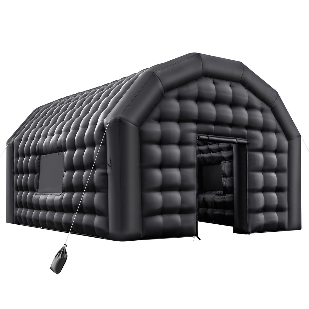 VEVOR Inflatable Nightclub, 5 x 4 x 3.8 m Inflatable Party Tent with 680W Blower & Sandbag, Ventilated Blow up Night Club with 2 Windows, Air Cube House for Event Birthday Wedding Party