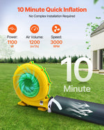 VEVOR Inflatable Nightclub, 8 x 6 x 4 m Inflatable Party Tent with 1100W Blower & Sandbag, Ventilated Blow up Night Club with 2 Windows, Air Cube House for Event Birthday Wedding Party