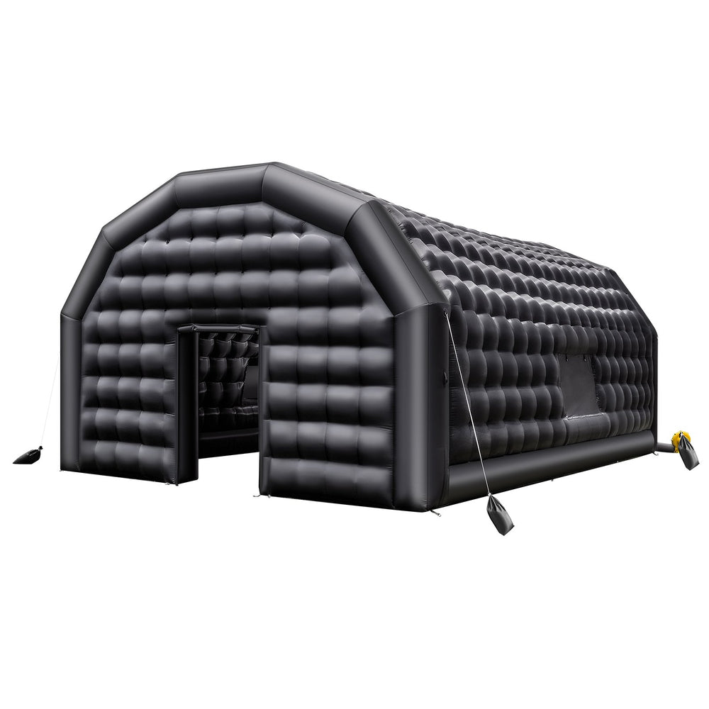 VEVOR Inflatable Nightclub, 8 x 6 x 4 m Inflatable Party Tent with 1100W Blower & Sandbag, Ventilated Blow up Night Club with 2 Windows, Air Cube House for Event Birthday Wedding Party