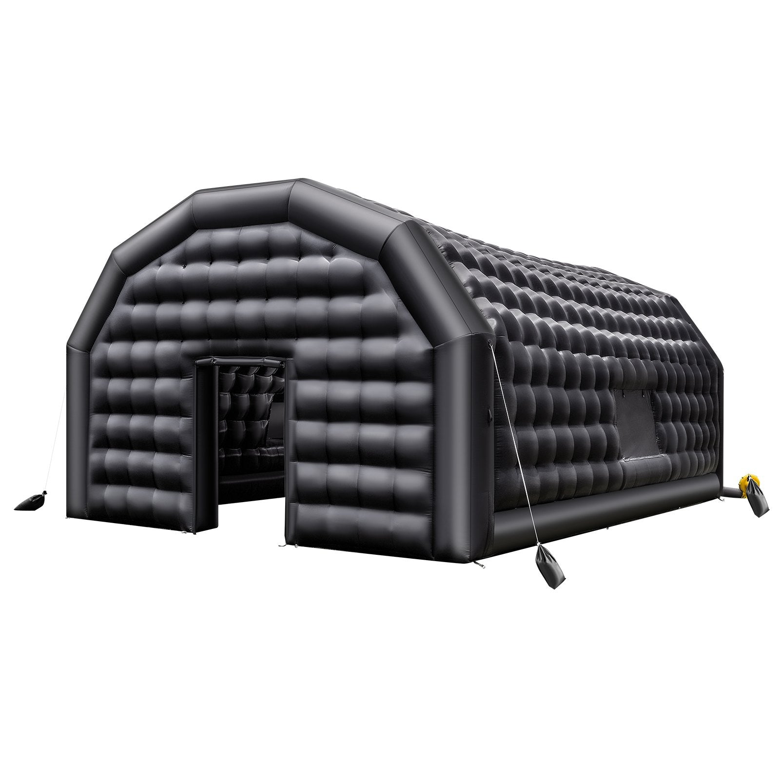 VEVOR Inflatable Nightclub, 8 x 6 x 4 m Inflatable Party Tent with 1100W Blower & Sandbag, Ventilated Blow up Night Club with 2 Windows, Air Cube House for Event Birthday Wedding Party
