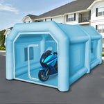 VEVOR Inflatable Tent, 13 x 8 x 7 ft Inflatable Spray Booth Custom Tent, Inflatable Paint Booth Tent Car Paint Booth Workstation 210D Oxford Fabric With 2 Blowers