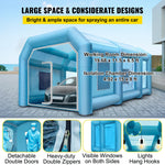 VEVOR Inflatable Tent, 26x15x10Ft Inflatable Spray Booth Tent, Inflatable Paint Booth Tent Car Paint Booth Giant Workstation 210D Oxford Fabric with 2 Blowers