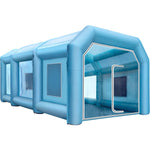 VEVOR Inflatable Tent, 26x15x10Ft Inflatable Spray Booth Tent, Inflatable Paint Booth Tent Car Paint Booth Giant Workstation 210D Oxford Fabric with 2 Blowers