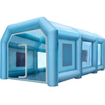 VEVOR Inflatable Tent, 26x15x10Ft Inflatable Spray Booth Tent, Inflatable Paint Booth Tent Car Paint Booth Giant Workstation 210D Oxford Fabric with 2 Blowers
