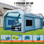 VEVOR Inflatable Spray Booth Car Paint Tent 792 cm x 457 cm x 335 cm Filter System 2 Blowers
