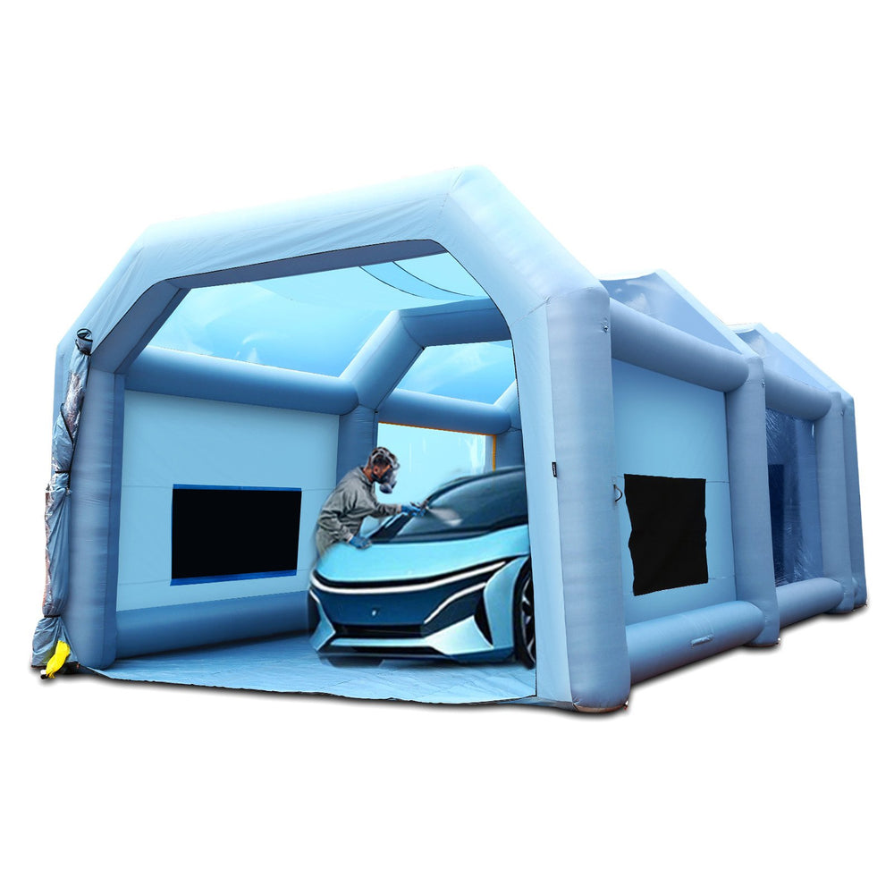 VEVOR Inflatable Spray Booth Car Paint Tent 10 x 6 x 4 m Filter System 2 Blowers
