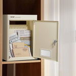 VEVOR Through The Wall Drop Box, Heavy Duty Steel Through the Wall Mailbox with 2.8-7.9" 13" Combination Lock, 12.5x6.3x16.9" Mail Drop Box, Beige