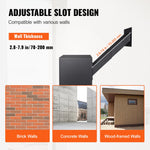 VEVOR Through The Wall Drop Box, Heavy Duty Steel Through the Wall Mailbox with 2.8-7.9" 13" Combination Lock, 13x7x17" Mail Drop Box, Black
