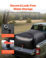 VEVOR Water Storage Bladder 540L Large Capacity Water Bag, Portable & Collapsible Soft Waters Container, Leakproof & Tear-Resistant PVC Emergency Waters Storage Tank for RV Truck & Outdoor Use