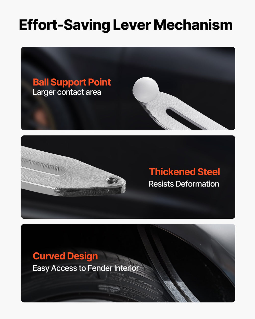 VEVOR Dent Puller Kit, Paintless Car Dent Removal Tool, Auto Fender Damage Repair Puller Lifter with Curved Rod, Crowbar, Rubber Hammer, Airbag, Detachable & Repair Pens, Replacement Heads Tools Kit