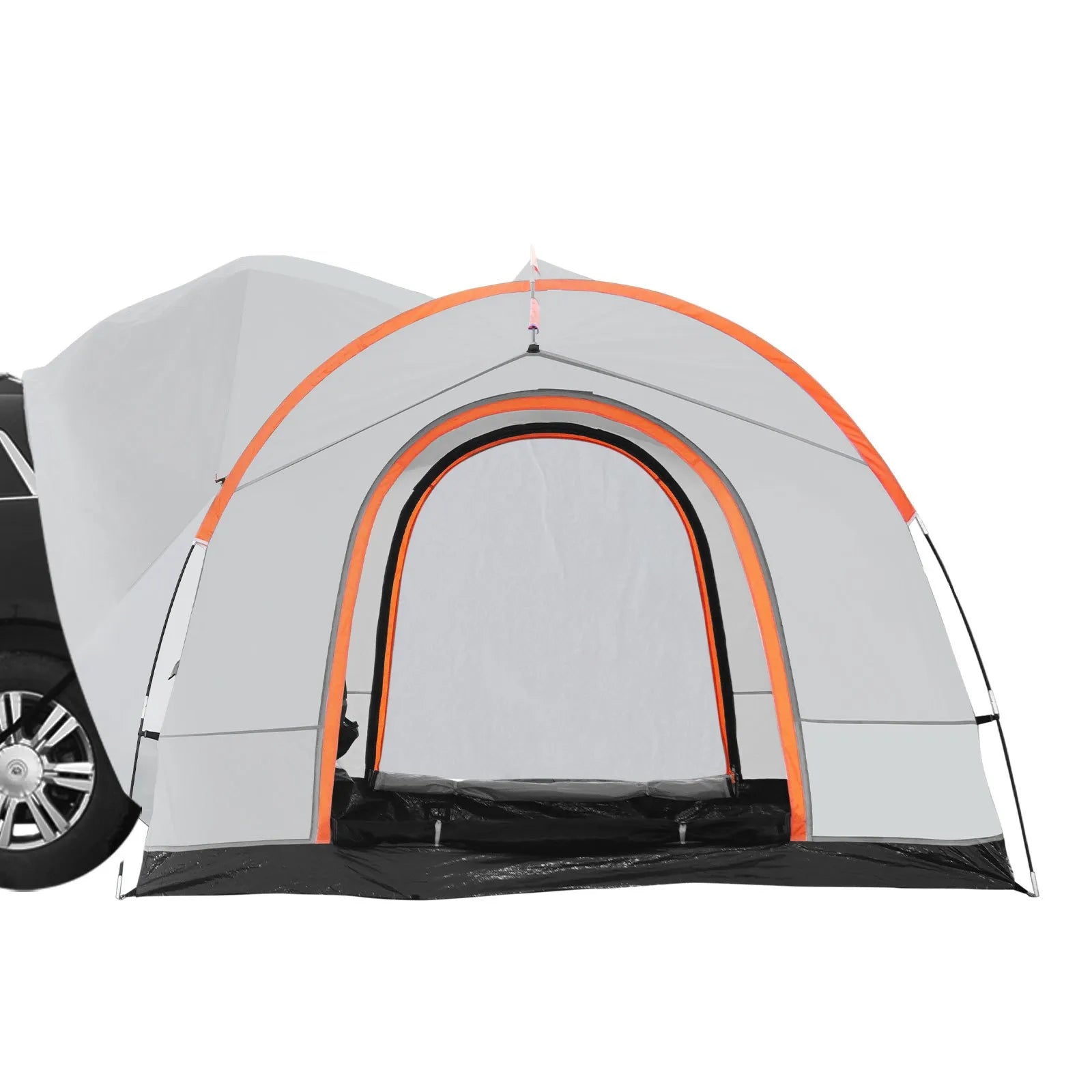 VEVOR SUV Camping Tent, 8'-8' SUV Tent Attachment for Camping with Rain Layer and Carry Bag, Waterproof PU2000mm Double Layer Truck Tent, Accommodate 6-8 Person, Rear Tent for Van Hatch Tailgate