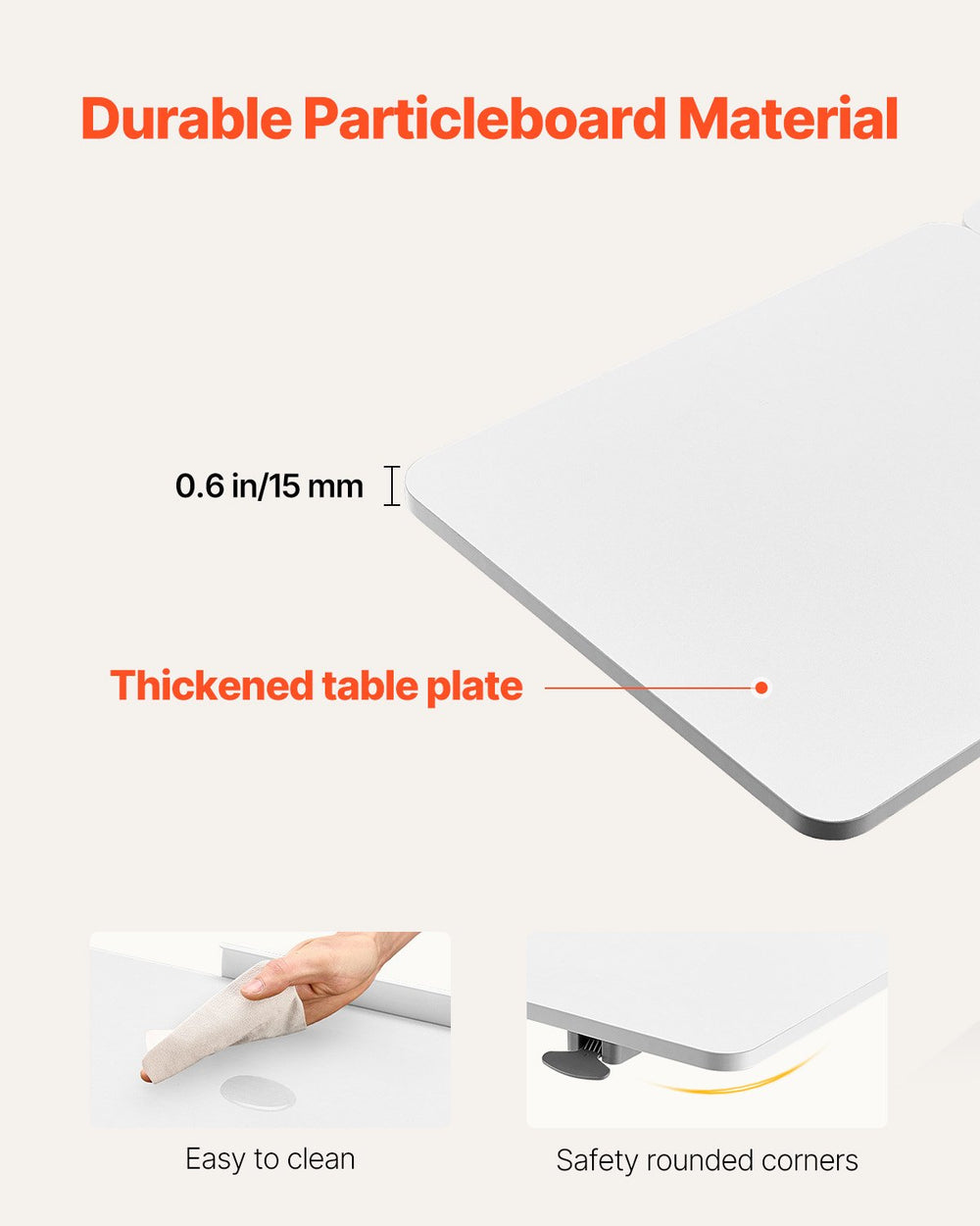 VEVOR Overbed Table, Mobile Bed Side Table with Flip Desktop and 4 Hidden Wheels, Height & Angle Adjustable Rolling Laptop Desk with Cup Holder, Portable Over Bed Desk for Home, Office, Study, White