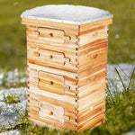 VEVOR Bee Hive 40 Frame Bee Hives Starter Kit, Beeswax Coated Fir Wood, 2 Deep + 2 Medium Bee Boxes Langstroth Beehive Kit, Transparent Acrylic Windows with Foundations for Beginners Pro Beekeepers