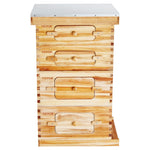 VEVOR Bee Hive 40 Frame Bee Hives Starter Kit, Beeswax Coated Fir Wood, 2 Deep + 2 Medium Bee Boxes Langstroth Beehive Kit, Transparent Acrylic Windows with Foundations for Beginners Pro Beekeepers